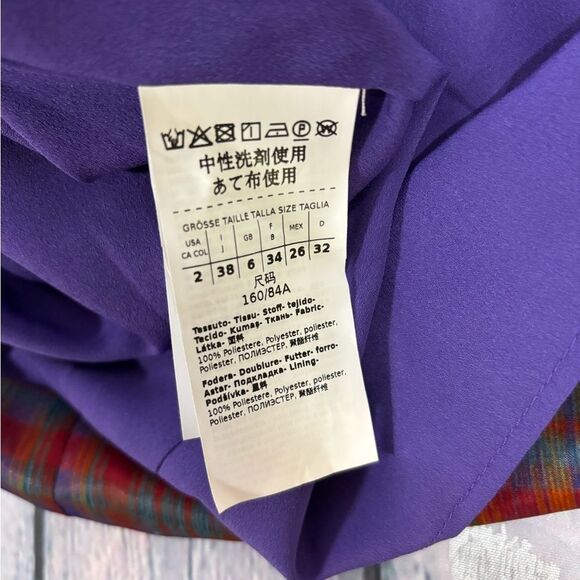 NWT MARELLA Rank Green Plaid Luxury Designer Party Wedding Mini Wrap Dress 2 - Picture 11 of 15